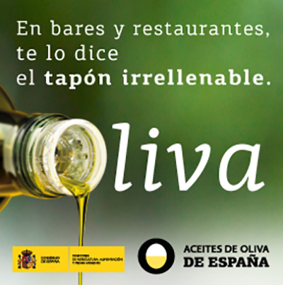 En bares y restaurantes de lo dice el tapón irrellenable, aceites de oliva