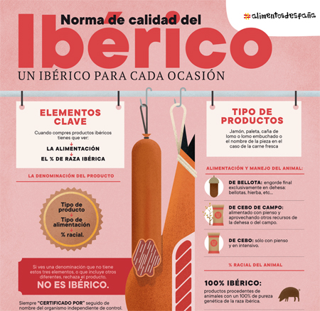 Infografía sobre la norma de calidad del ibérico