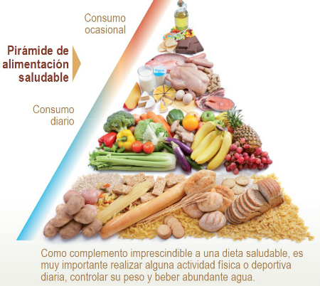 piramide alimentacíon saludable